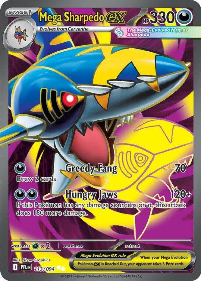 sharpedo pokemon card price Mega-Sharpedo ex 051/080 [Colorless]. Sharpedo 163/264 - NM /