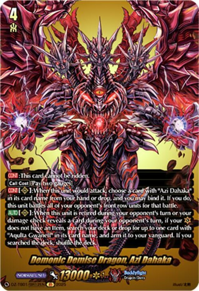 x1 Demonic Demise Dragon, Azi Dahaka (BR) - DZ-TB01/BR12EN - BR