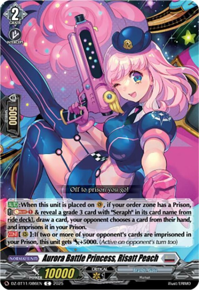 x4 Aurora Battle Princess, Risatt Peach - DZ-BT11/086EN - C CFV M