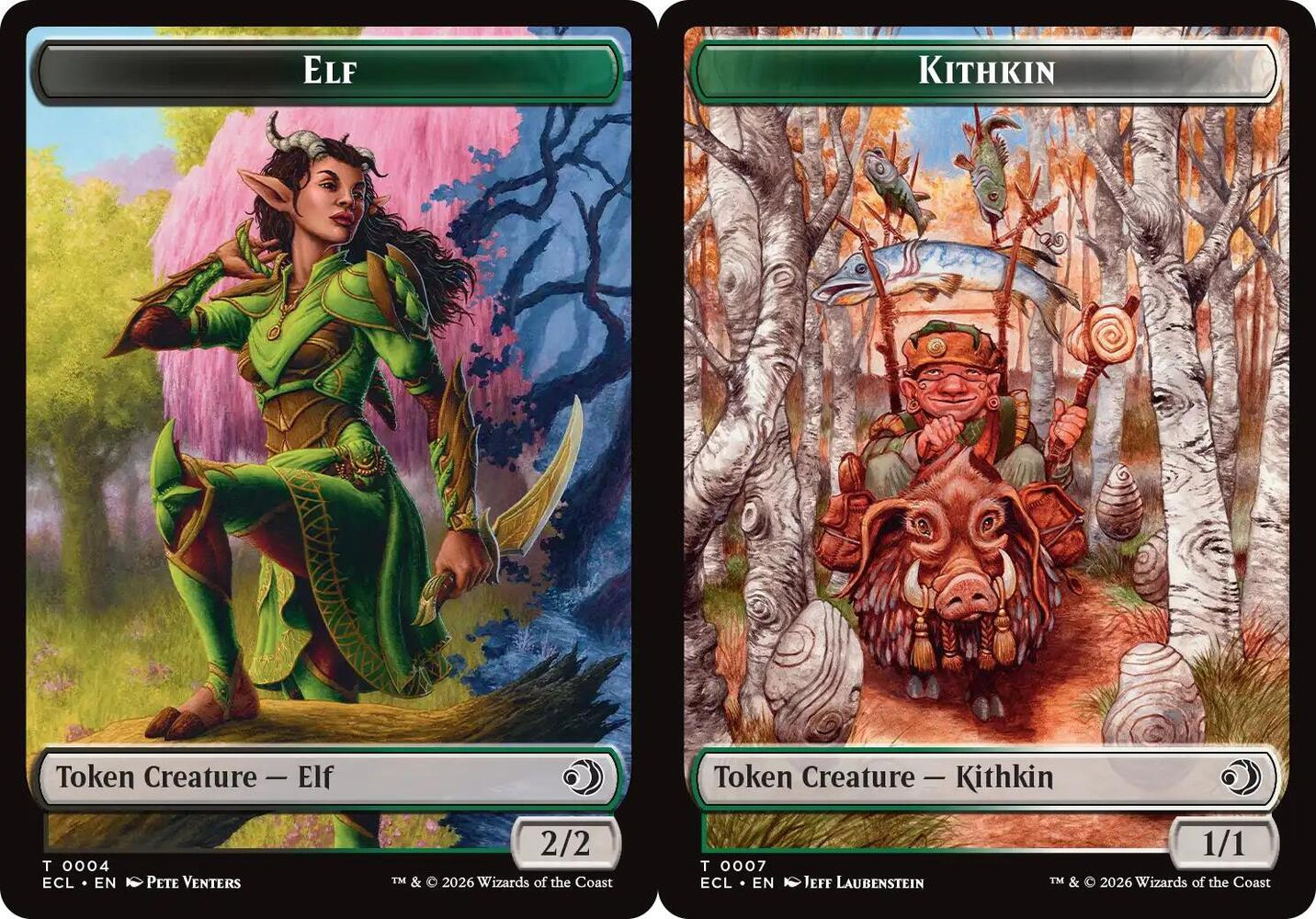 Elf // Kithkin (0007) Double-Sided Token - Foil