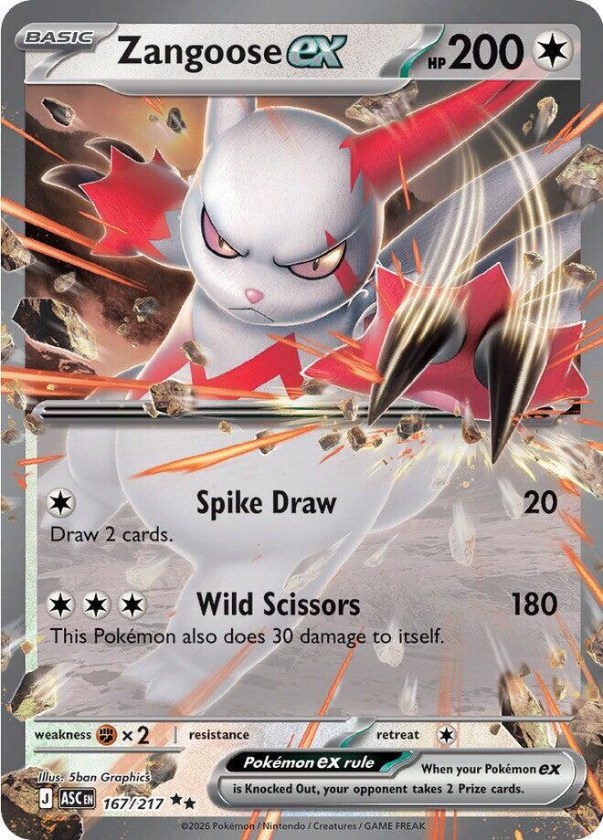 Zangoose ex - 167/217 - Double Rare