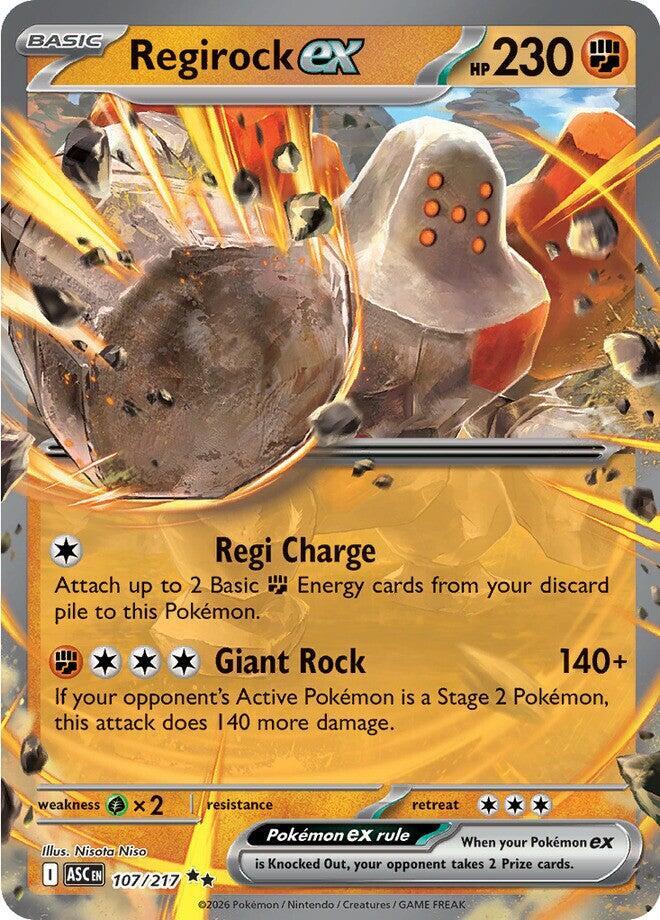 Regirock ex - 107/217 - Double Rare