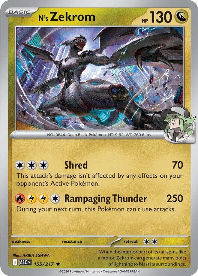 N's Zekrom - 155/217 - Holo Rare