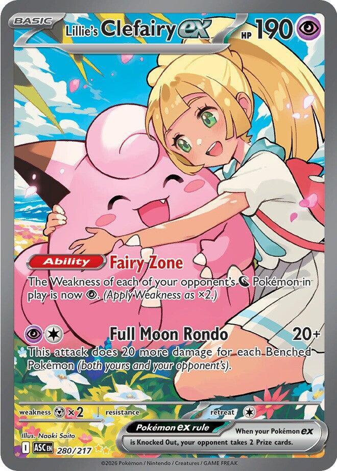 rare clefairy card Lillie's Clefairy ex - 280/217 - Special Illustration Rare - Pokemon  Singles » ME02.5 Ascended Heroes