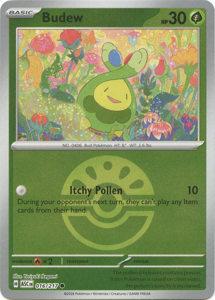 Budew (Friend Ball) - 016/217 - Common - Reverse Holo