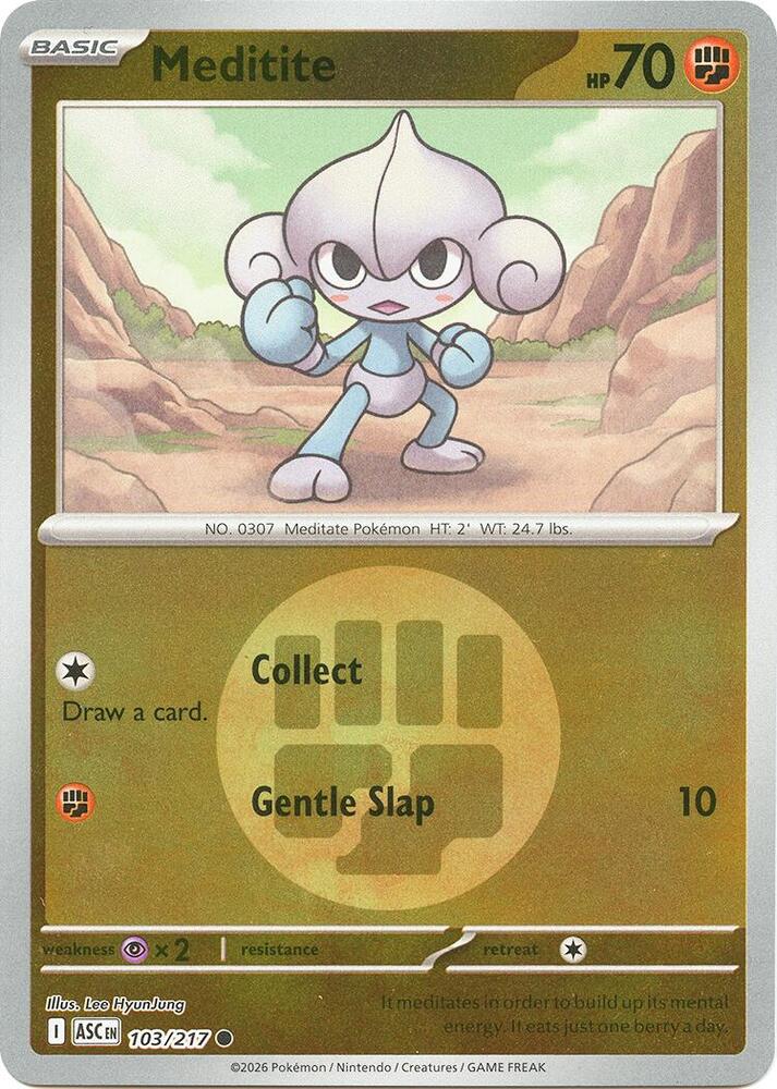 Meditite (Energy Symbol) - 103/217 - Common - Reverse Holo