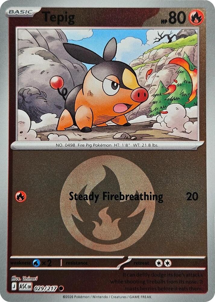 Tepig (Energy Symbol) - 029/217 - Common - Reverse Holo