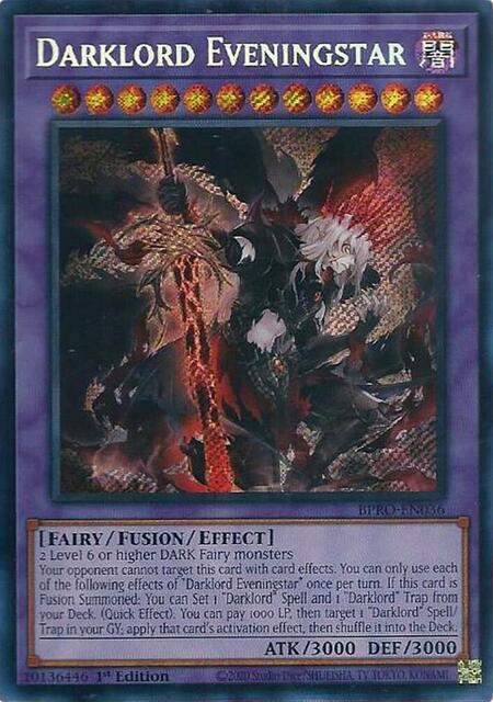 Darklord Eveningstar - BPRO-EN036 - Secret Rare - 1st Edition