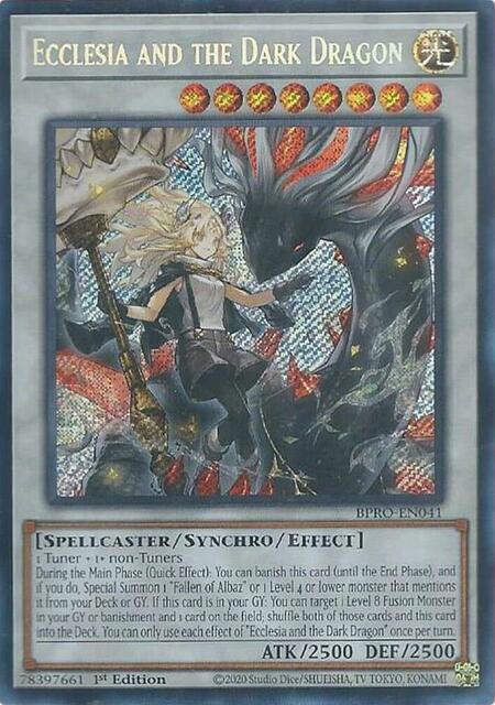 Ecclesia and the Dark Dragon - BPRO-EN041 - Secret Rare - 1st Edition