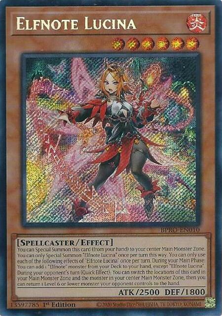 Elfnote Lucina - BPRO-EN010 - Secret Rare - 1st Edition