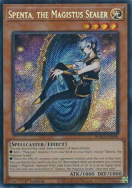 Spenta, the Magistus Sealer - BPRO-EN098 - Secret Rare - 1st Edition