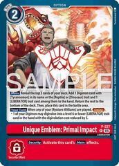 Unique Emblem: Primal Impact (Dawn of Liberator Box Topper) - P-227 - P - Foil