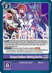 Unique Emblem: Melting Recital (Dawn of Liberator Box Topper) - P-232 - P - Foil
