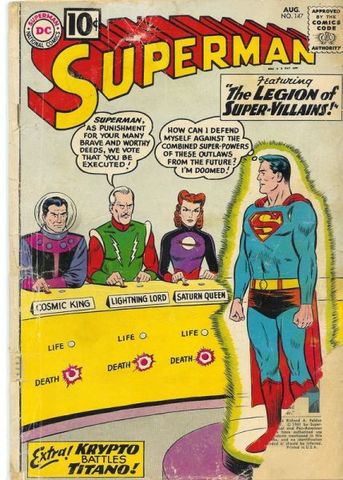 Superman Vol. 1 147 The Great Mento / Krypto Battles Titano / The Legion Of Super Villains
