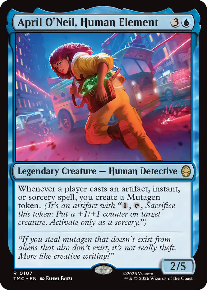 MTG April O'Neil, Human Element, NM-Mint, English Commander