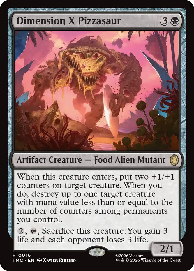 x1 Dimension X Pizzasaur R MTG Commander: Teenage Mutant Ninja