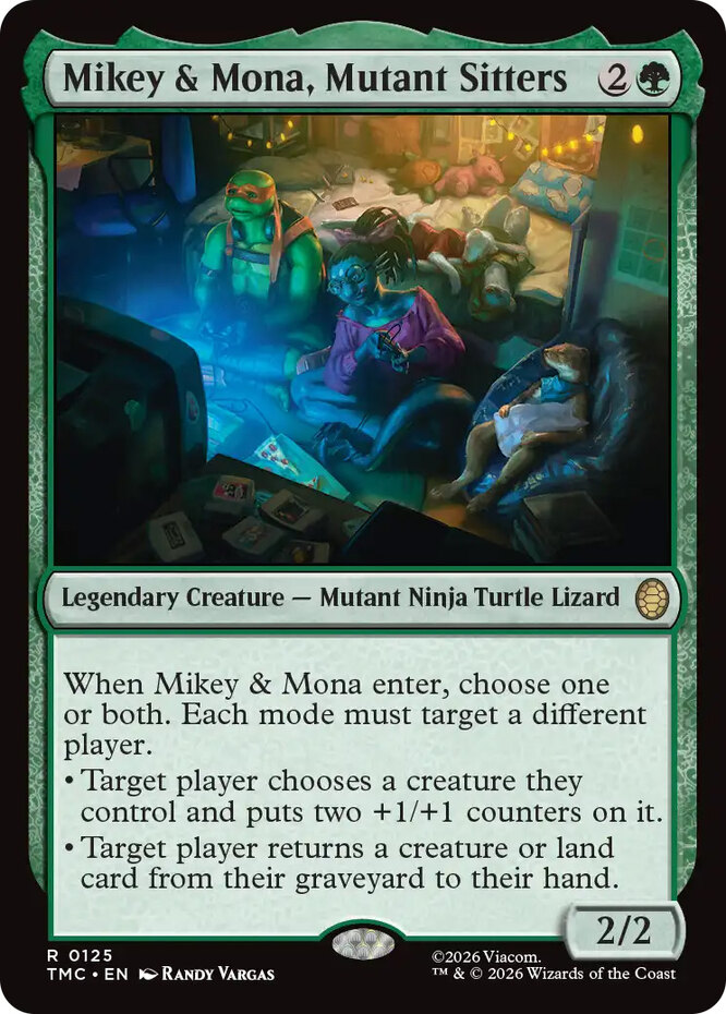MTG Mikey & Mona, Mutant Sitters, NM-Mint, English Commander