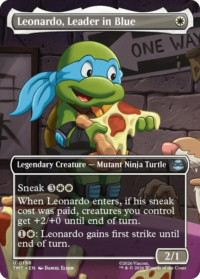 その他 L GEAR SOLID Trading Card 066 TURTLE 1x (196) Leonardo, Leader in Blue - BORDERLESS SCENE MTG Teenage