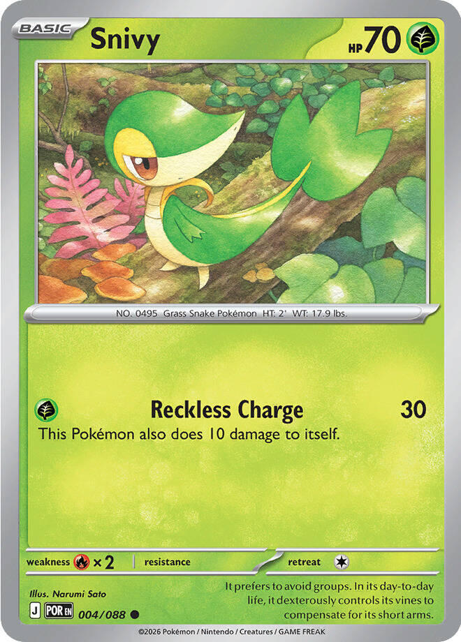 Snivy - 004/088 - Common - Reverse Holo