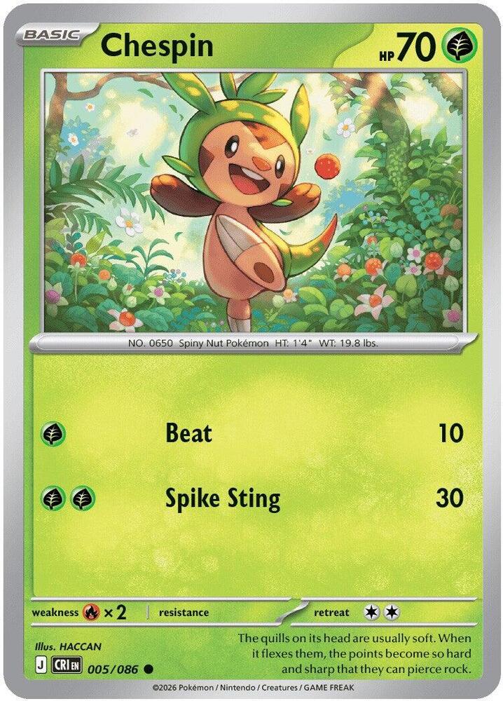 Chespin - 005/086 - Common - Reverse Holo