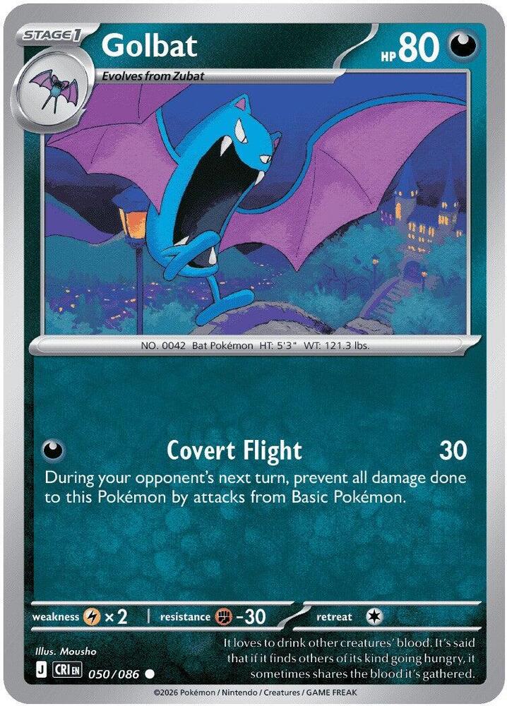 Golbat - 050/086 - Common - Reverse Holo