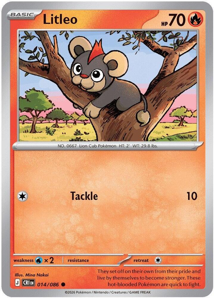 Litleo - 014/086 - Common - Reverse Holo