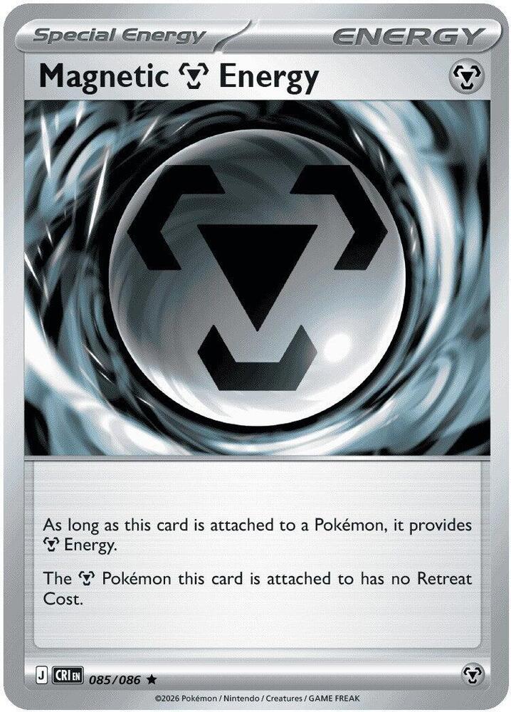 Magnetic Metal Energy - 085/086 - Rare - Reverse Holo