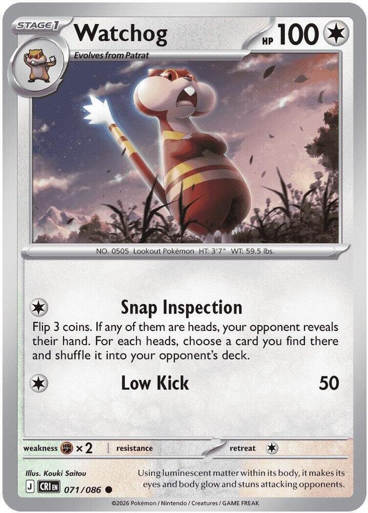 Watchog - 071/086 - Common - Reverse Holo
