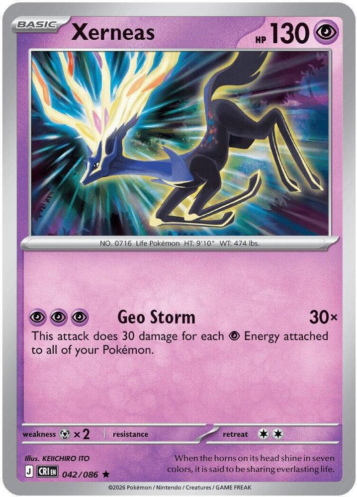Xerneas - 042/086 - Rare - Reverse Holo