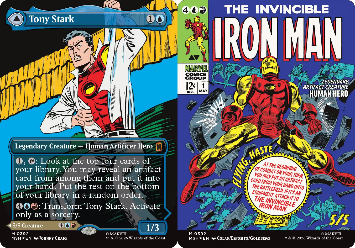 Tony Stark // The Invincible Iron Man (0392) - Foil - Borderless 