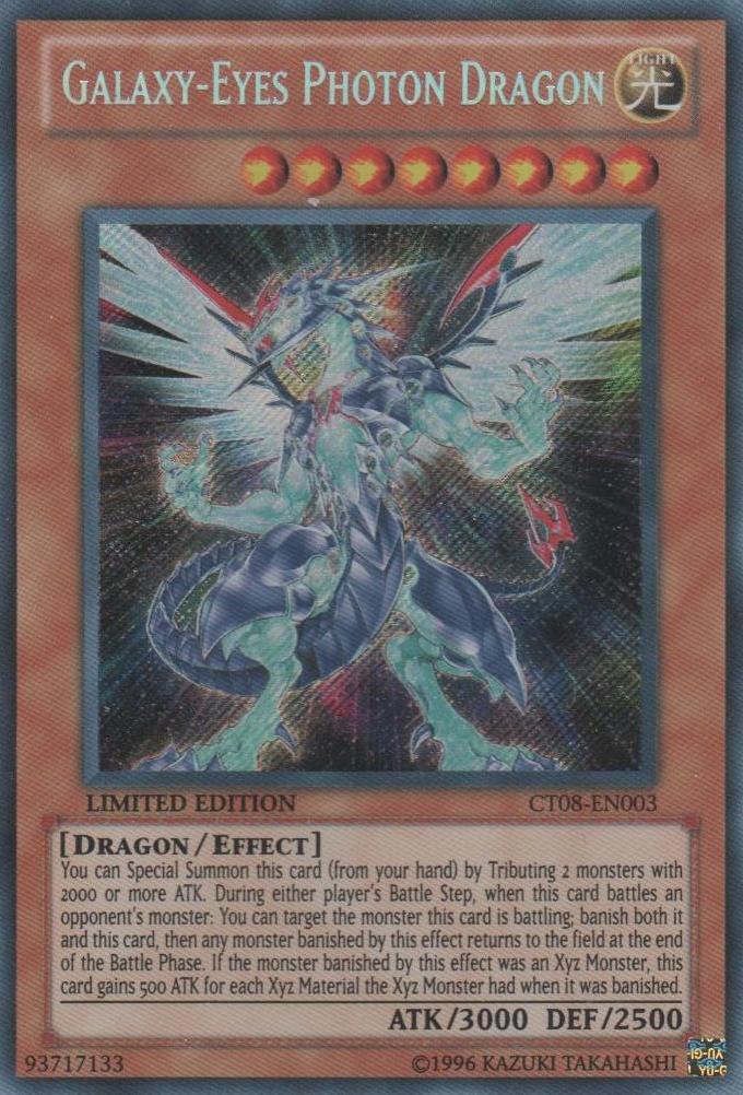 Galaxy-Eyes Photon Dragon - CT08-EN003 - Secret Rare - Limited Edition Galaxy-Eyes Photon Dragon - CT08-EN003 - Secret Rare - Limited Edition