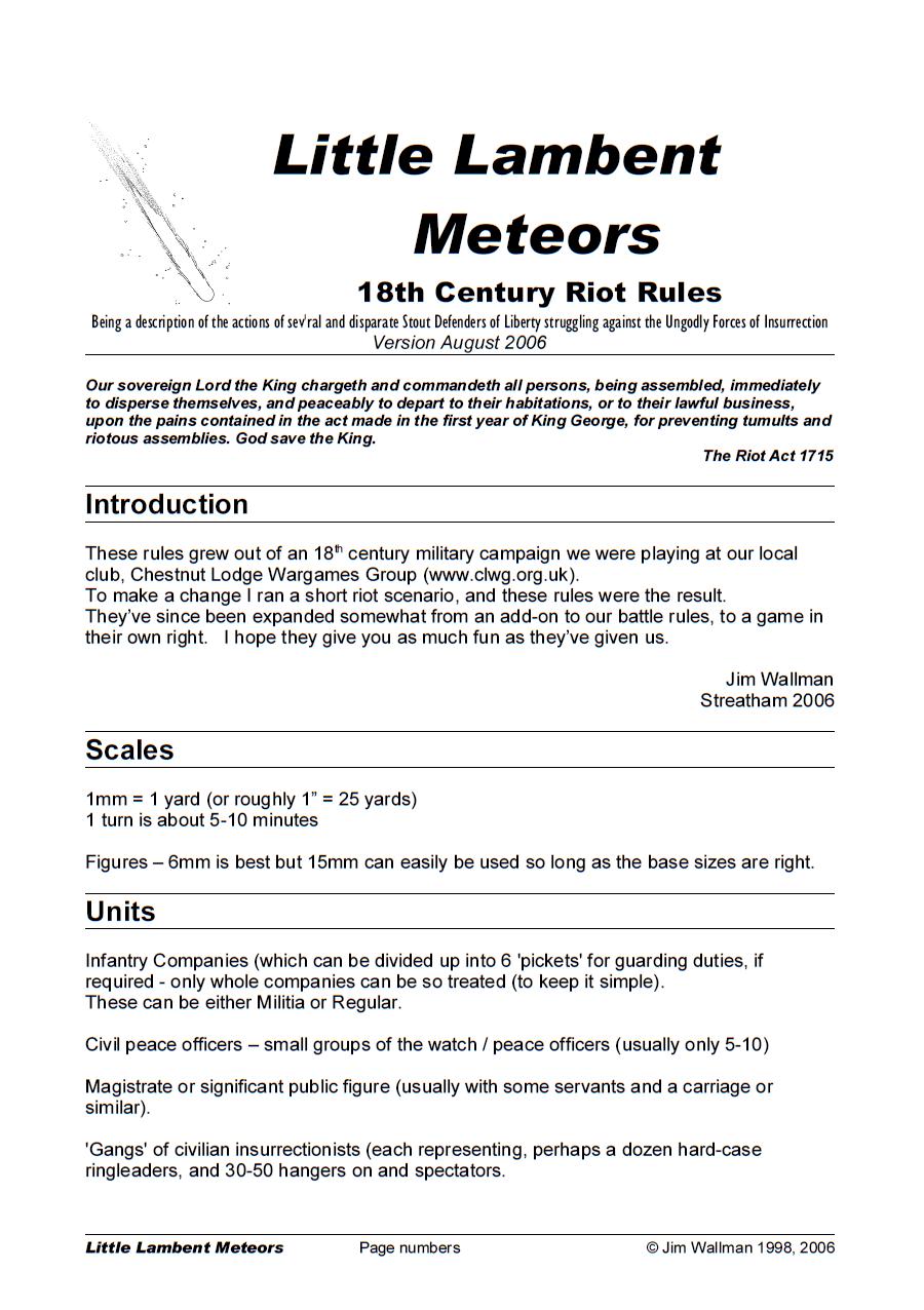 Little Lambent Meteors