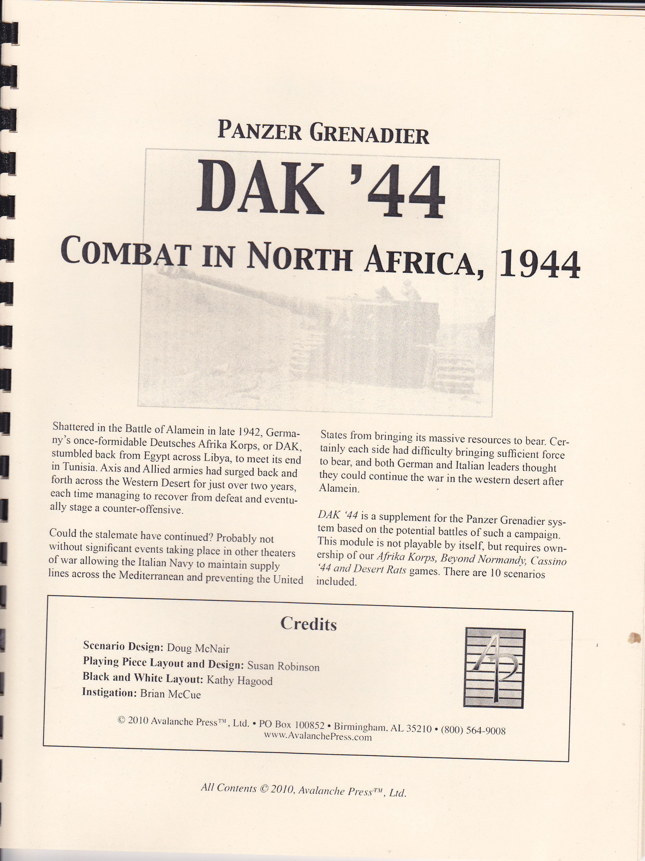 Panzer Grenadier: DAK 44