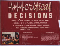 Critical Decisions