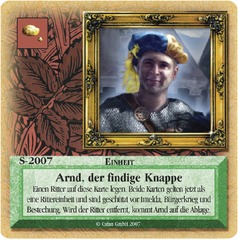 Die Siedler von Catan: Das Kartenspiel - Sonderkarte 2007 - Arnd, der findige Knappe