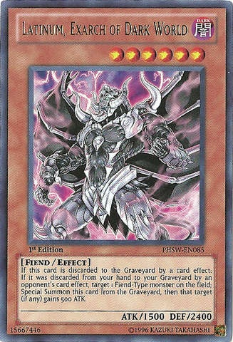 Latinum, Exarch of Dark World - PHSW-EN085 - Ultra Rare - 1st Edition
