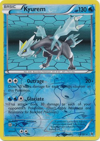 Kyurem - 34/101 - Holo Rare - Reverse Holo