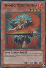 Prominence, Molten Swordsman - HA05-EN010 - Super Rare - 1st Edition