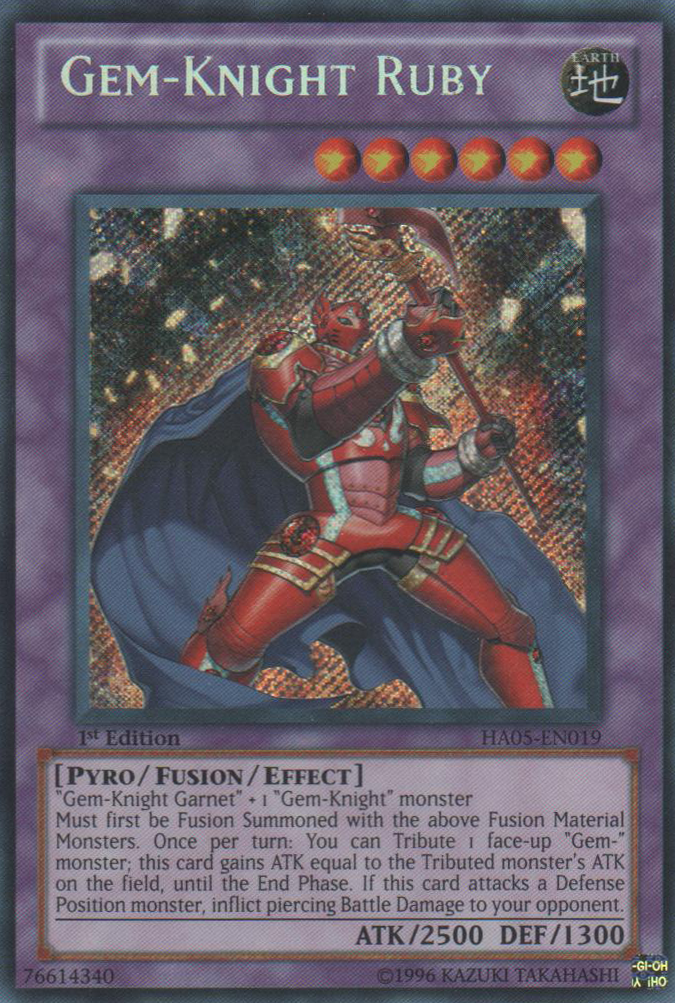 Gem-Knight Ruby - HA05-EN019 - Secret Rare - 1ere edition // Hidden Arsenal 5: Steelswarm Invasion