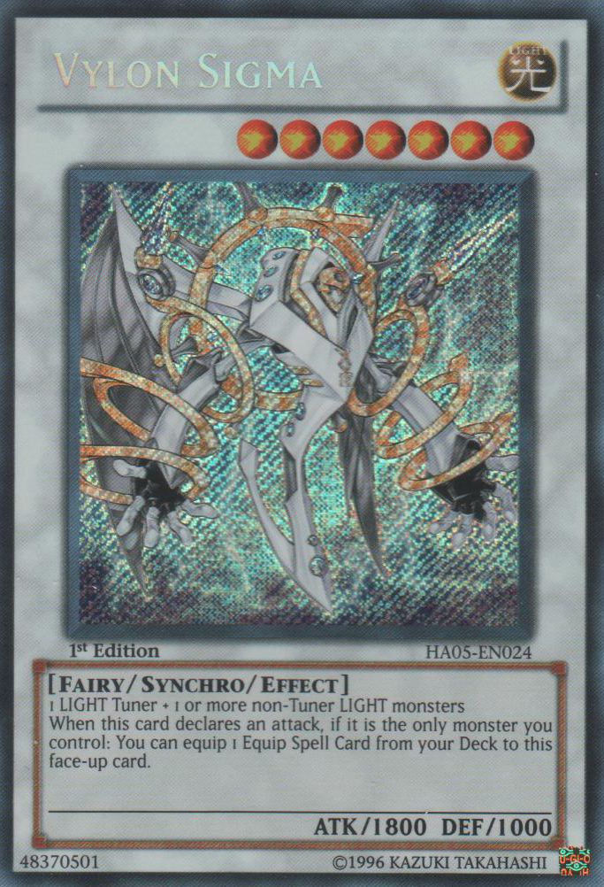 Vylon Sigma - HA05-EN024 - Secret Rare - 1st Edition