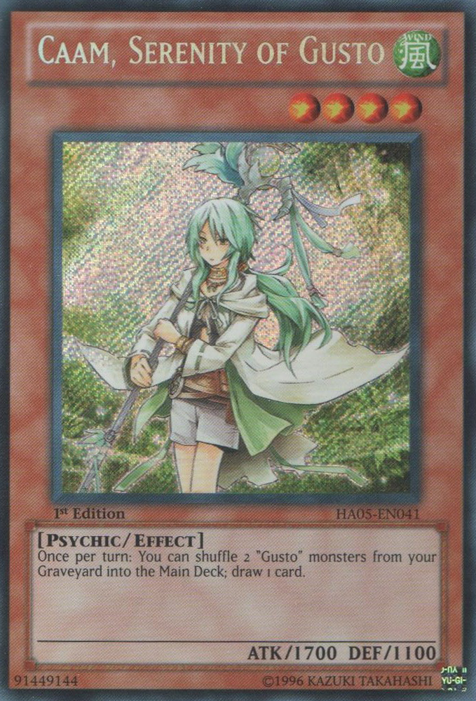 Caam, Serenity of Gusto - HA05-EN041 - Secret Rare - 1st Edition