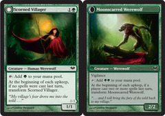 Scorned Villager // Moonscarred Werewolf - Foil