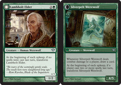 Lambholt Elder // Silverpelt Werewolf - Foil