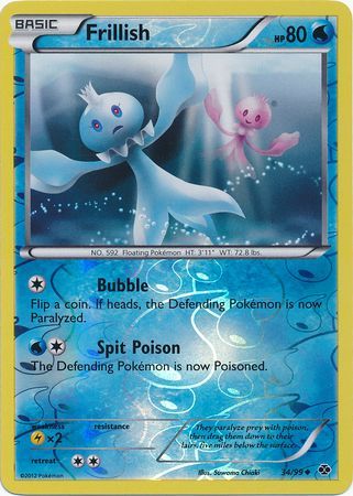 Frillish - 34/99 - Uncommon - Reverse Holo