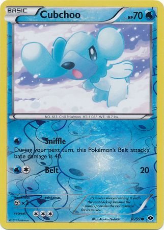 Cubchoo - 36/99 - Common - Reverse Holo