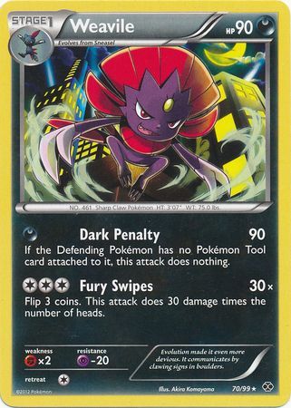 Weavile - 70/99 - Rare - Reverse Holo