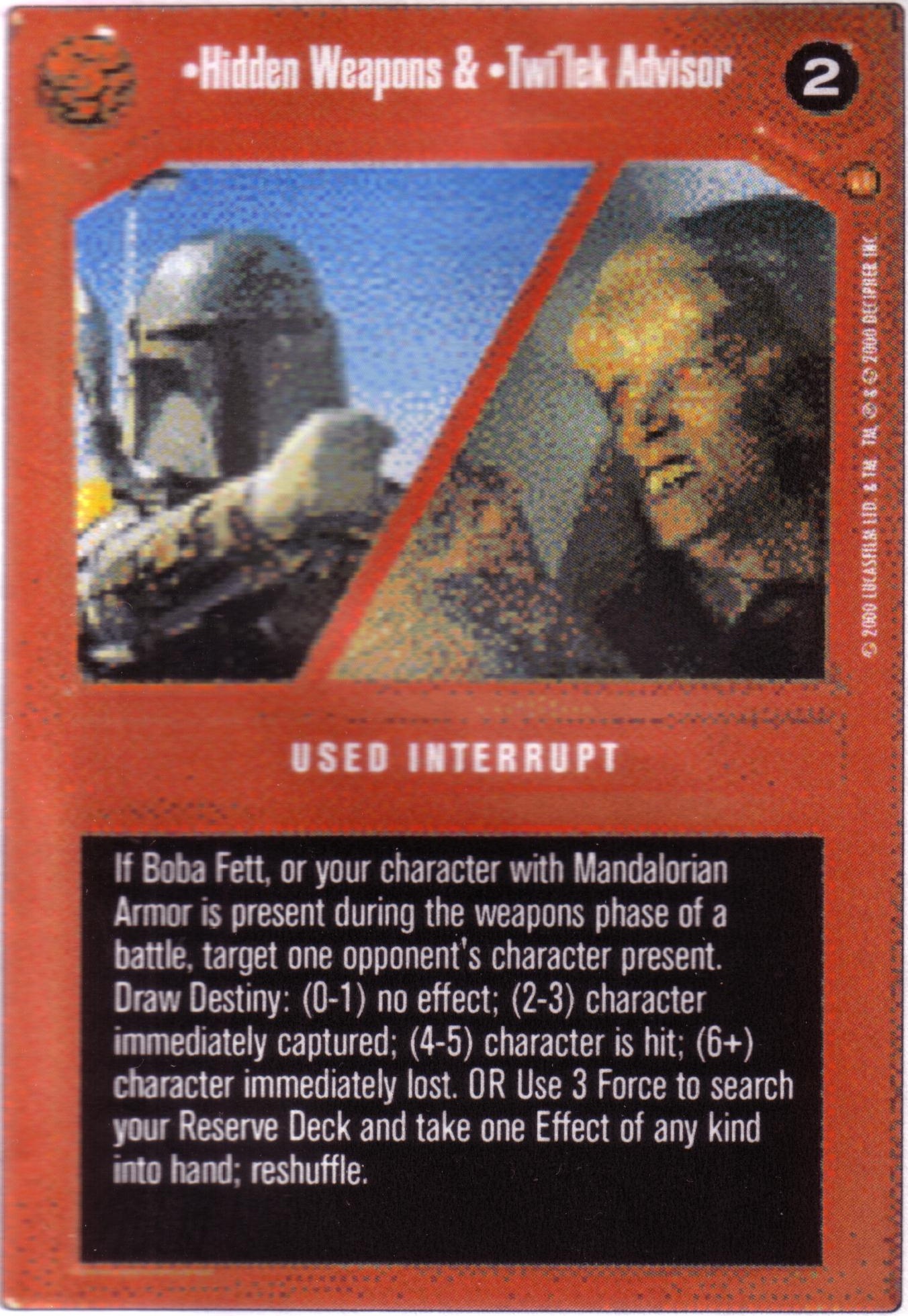 Hidden Weapons & Twilek Advisor