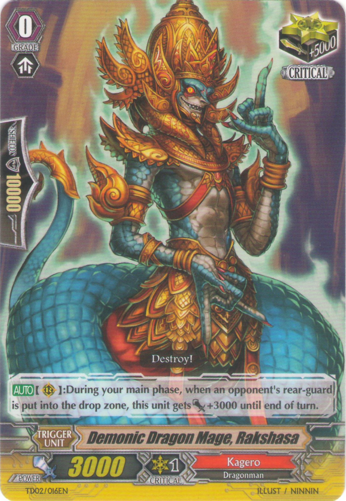Demonic Dragon Mage, Rakshasa - TD02/016EN Demonic Dragon Mage, Rakshasa - TD02/016EN