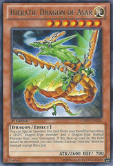 Hieratic Dragon of Asar - GAOV-EN024 - Rare - 1st Edition