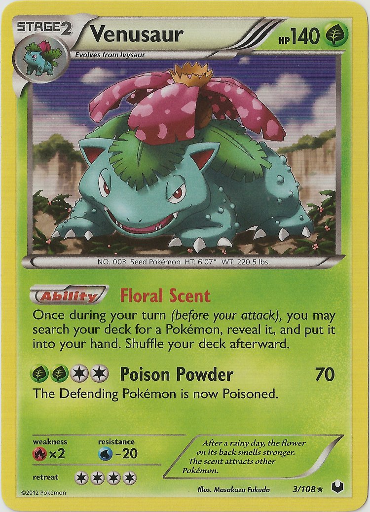 Pokemon outlet Venusaur Reverse Holo Ex Crystal Guardians